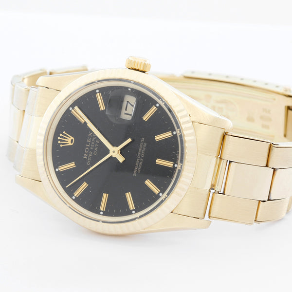 Rolex Date Men's 14k Yellow Gold Watch 15037