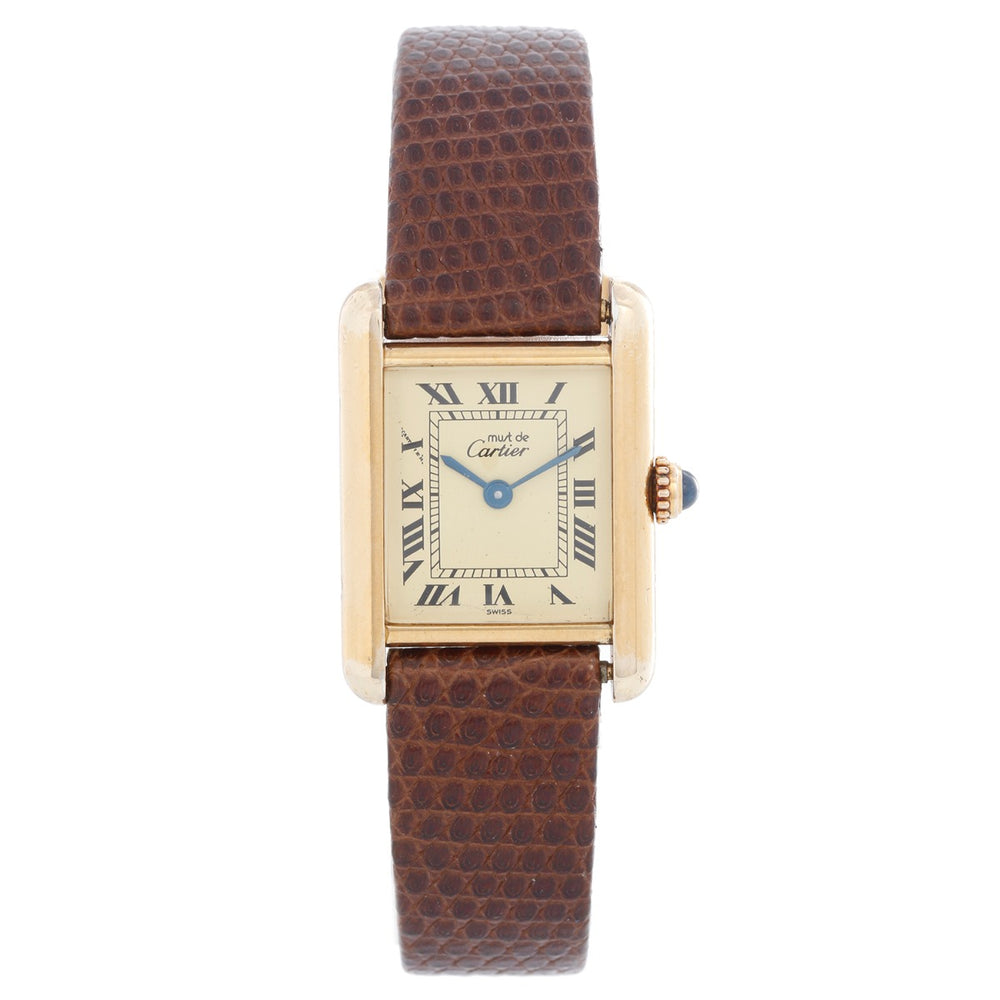 Must de Cartier Gold Vermeil Plaque Men's or Ladies Watch