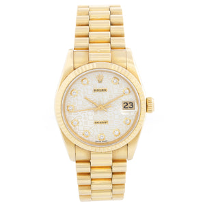 Rolex Midsize President 18K Yellow Gold Men's/Ladies Watch 68278