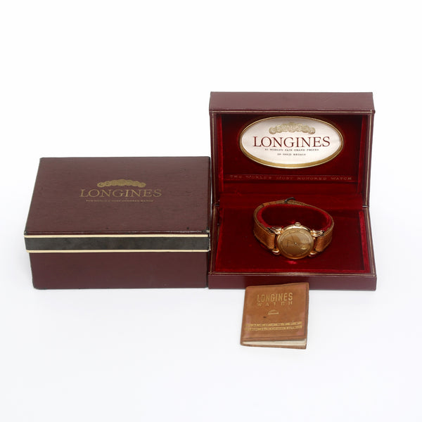 Longines 18K Yellow gold Wrist watch Circa 1940's