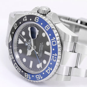 Men's Rolex GMT - Master II with Blue/Black Bezel 116710 " Batman "