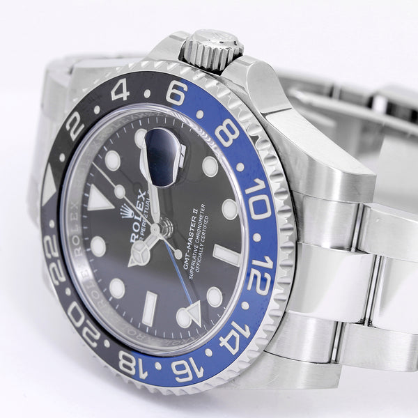 Men's Rolex GMT - Master II with Blue/Black Bezel 116710 " Batman "