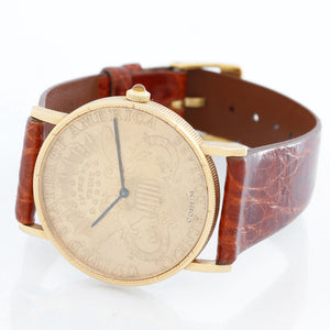 Corum $20 1880 Liberty Double Eagle Gold Coin Men's Quartz Watch