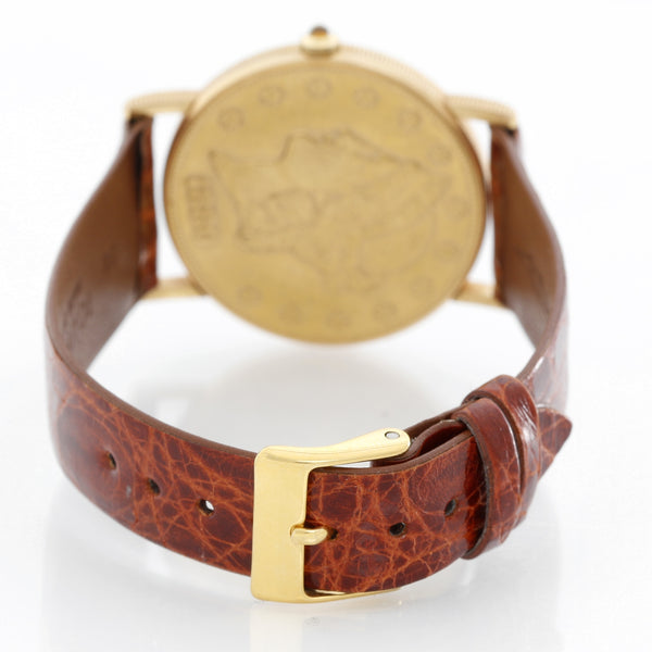 Corum $20 1880 Liberty Double Eagle Gold Coin Men's Quartz Watch