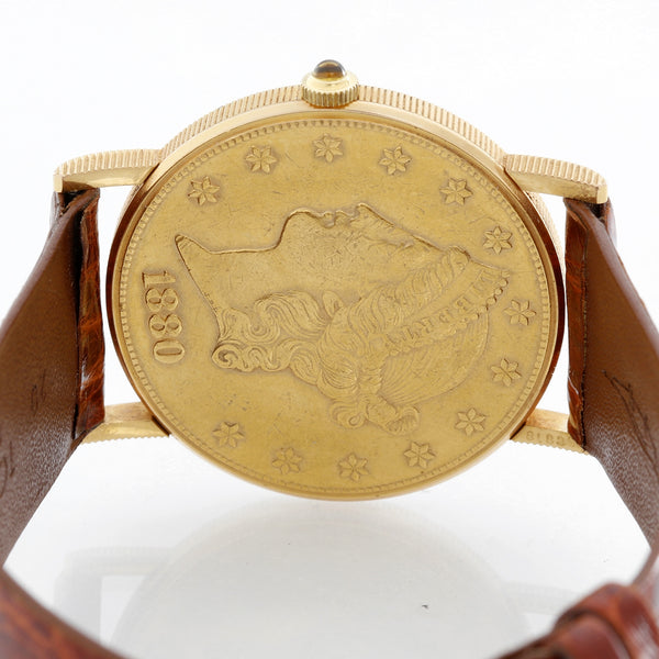 Corum $20 1880 Liberty Double Eagle Gold Coin Men's Quartz Watch