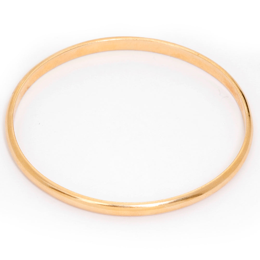Tiffany & co. 18K Yellow Gold Oval Bangle Size 7 1/4