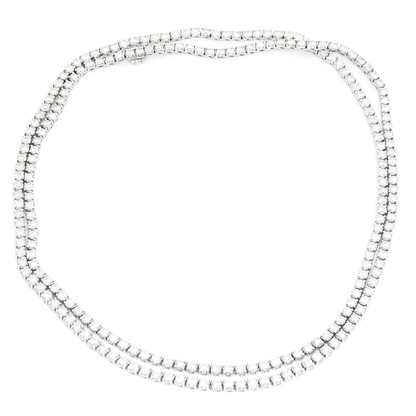 Stunning 18k White Gold  40.37ctw. Diamond Opera Necklace