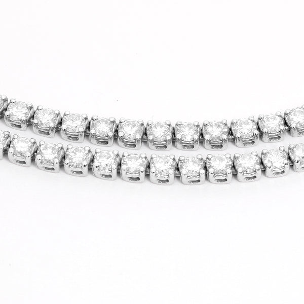 Stunning 18k White Gold  40.37ctw. Diamond Opera Necklace