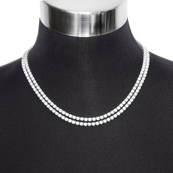 Stunning 18k White Gold  40.37ctw. Diamond Opera Necklace