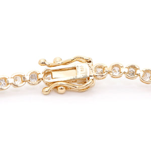 14k Yellow Gold 1.56 ct. Diamond Tennis Bracelet Size 6 3/4