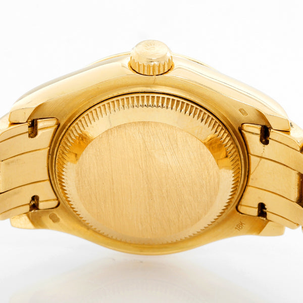 Rolex Ladies Masterpiece/Pearlmaster Gold Diamond Watch 69298