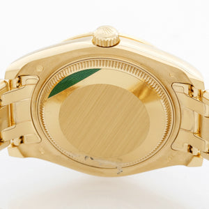 Rolex Datejust Pearlmaster Midsize 18k Yellow Gold Watch 81318