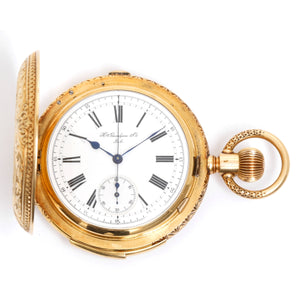 Hy. Grandjean & Cie., LeCoultre 18K Gold Hunting Case Pocket Watch