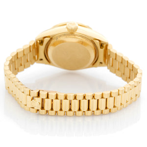 Ladies Rolex President 18k Yellow Gold Diamond Watch 79138