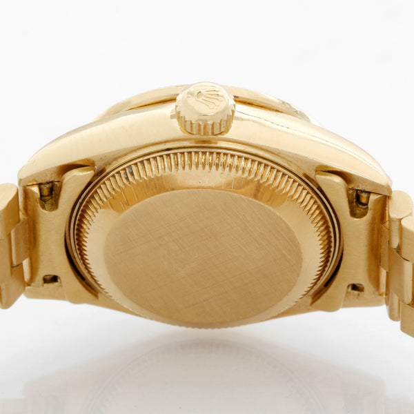 Ladies Rolex President 18k Yellow Gold Diamond Watch 79138