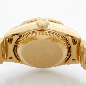 Ladies Rolex President 18k Yellow Gold Diamond Watch 79138