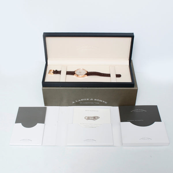 A. Lange & Söhne Saxonia Dual Time Rose Gold  Watch 385.032
