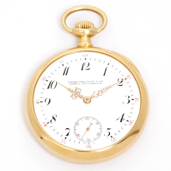 Patek Philippe & Co. 18K Yellow Gold Open Face Dress Pocket Watch