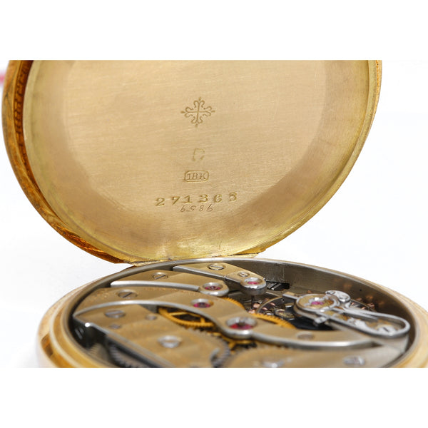 Patek Philippe & Co. 18K Yellow Gold Open Face Dress Pocket Watch