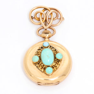 Patek Philippe & Co. 18K Gold Hunter Case and Brooch