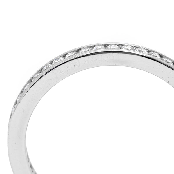 Cartier Platinum  2.5mm Diamond Band Size 6 1/4