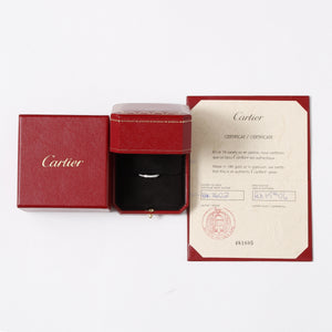 Cartier Platinum  1.9mm Diamond Band Size  5 1/2