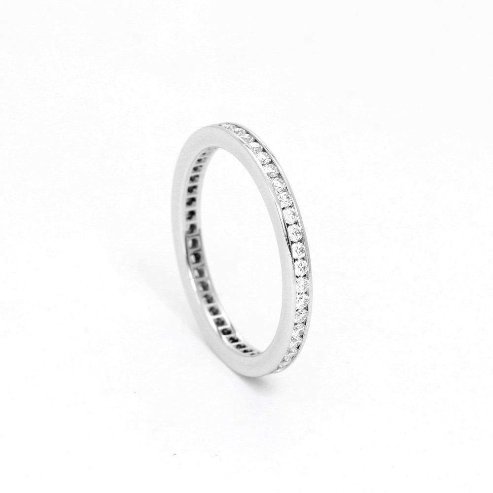 Cartier Platinum  1.9mm Diamond Band Size  5 1/2