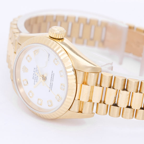 Rolex Lady President 18k Yellow Gold & Diamond Ladies Watch 69178