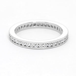 Cartier Platinum  1.9mm Diamond Band Size  5 1/2