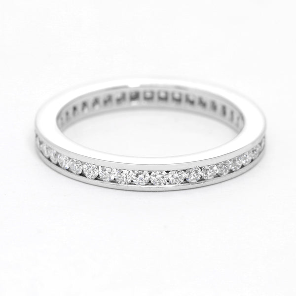 Cartier Platinum  1.9mm Diamond Band Size  5 1/2