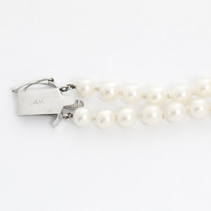 Two-strand Pearl & Sapphire Bracelet
