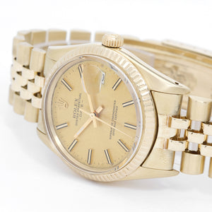 Rolex Date Men's 14k Yellow Gold Watch 15037