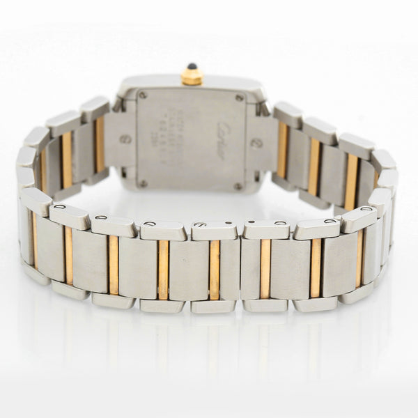 Ladies Cartier Tank Francaise 2-Tone Watch W51007Q4 Ivory Dial 2384