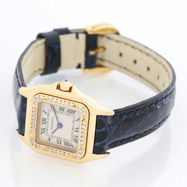 Cartier Panther Ladies 18k Yellow Gold Diamond on Strap