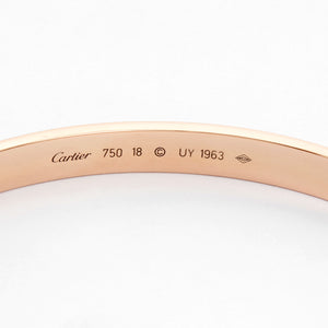 Cartier Love Bracelet 18k Rose Gold Size 18 with Screwdriver