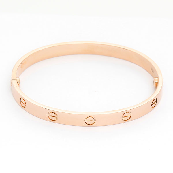 Cartier Love Bracelet 18k Rose Gold Size 18 with Screwdriver