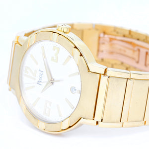 Piaget Polo 18k Yellow Gold Round Men's Watch Silver Dial G0A26021