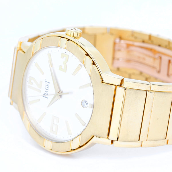 Piaget Polo 18k Yellow Gold Round Men's Watch Silver Dial G0A26021