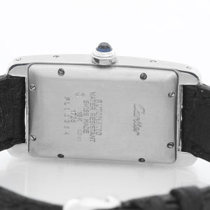 Cartier Tank Americaine 18k White Gold on a Strap Watch W26036L1 1726