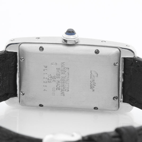 Cartier Tank Americaine 18k White Gold on a Strap Watch W26036L1 1726