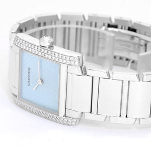 Cartier Tank Francaise 18k White Gold Diamond  Watch WE1020S3