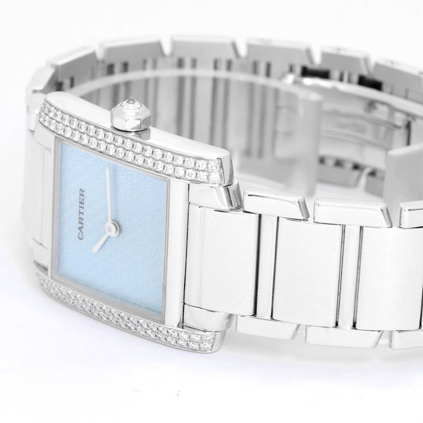 Cartier Tank Francaise 18k White Gold Diamond  Watch WE1020S3