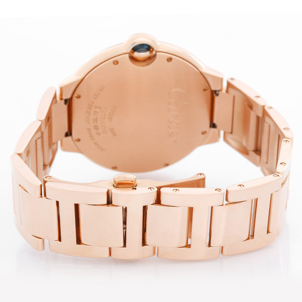 Cartier Ballon Bleu Men's Large 42mm 18k Rose Gold Watch W69006Z2