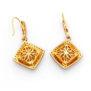 Bohemian Rose Cut Dangle Earrings