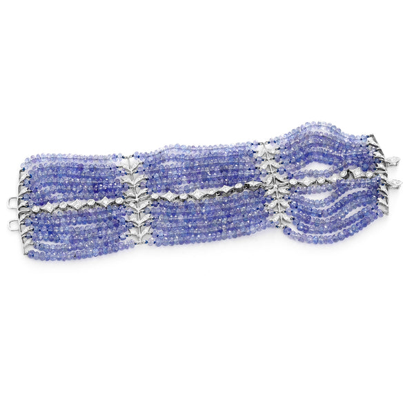Cathy Waterman Tanzanite 12 Row Wheat  Bracelet