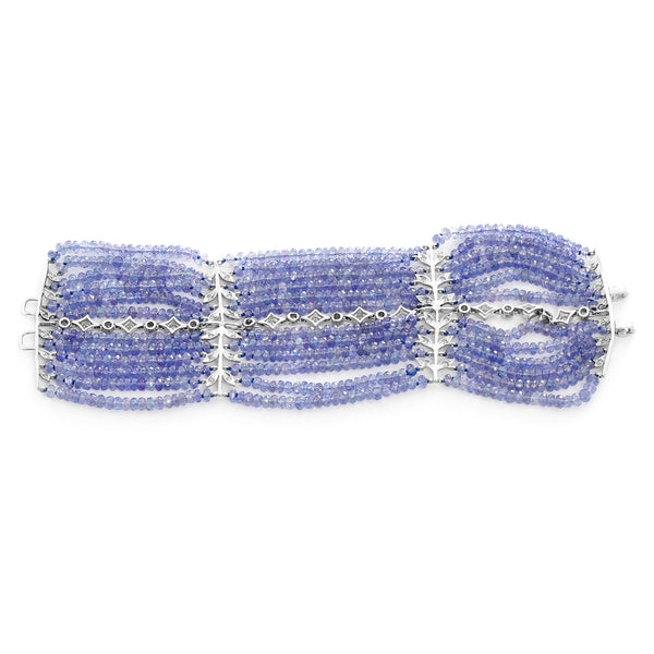 Cathy Waterman Tanzanite 12 Row Wheat  Bracelet