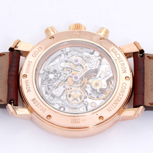 Vacheron Constantin Traditionnelle Chronograph 18k Rose Gold Watch 47120