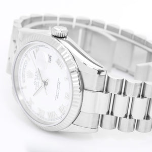Rolex President Day-Date Men's 18k White Gold Watch 118239