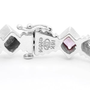 Doris Panos 18K White Gold and Sapphire Princess Bangle