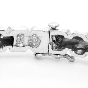 Doris Panos 18K White Gold Pave Diamond Bangle